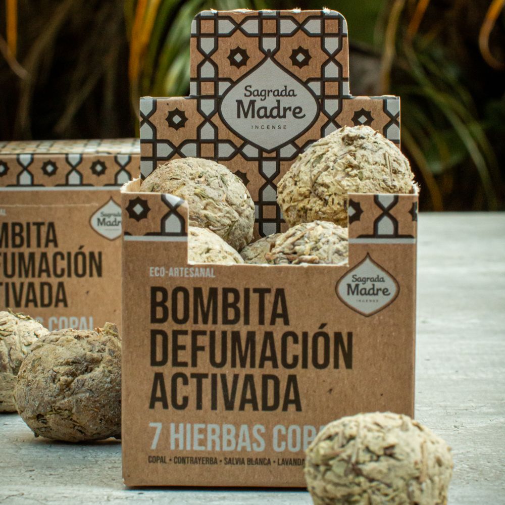 Bombita Defumación Activada 7 Hierbas y Copal X8